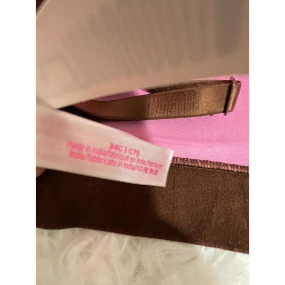 VS PINK Bra 34C Wear Everwhere Wireless Lightly Lined brown - Picture 2 of 4